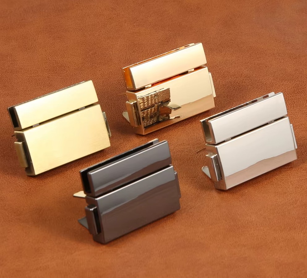 Zapięcie do torebki metalowe prostokątne